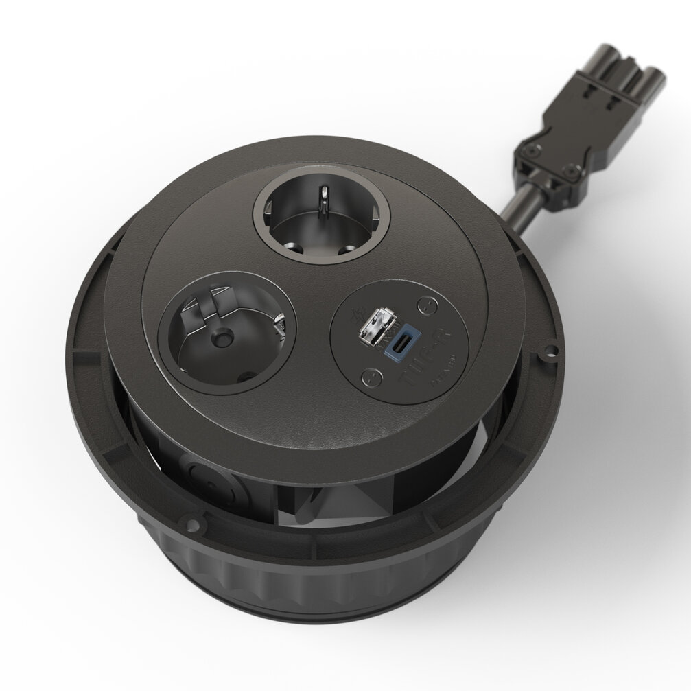 Napájacia jednotka na stôl 3 x AC, 1 x USB A, 1 x USB C