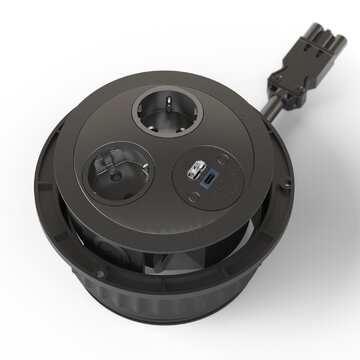 Napájacia jednotka na stôl 3 x AC, 1 x USB A, 1 x USB C